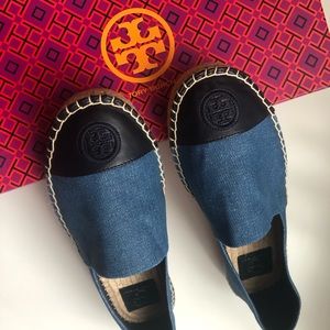 NIB Tory Burch Denim Espadrilles
